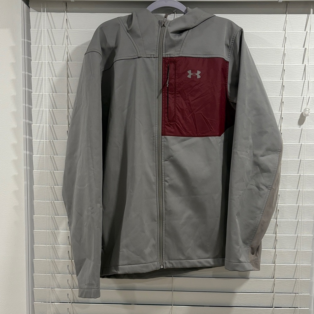 Under Armour Men's Gray Jacket with Red Accent